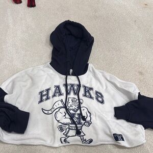 Hawks Graphic Hoodie in Black and White